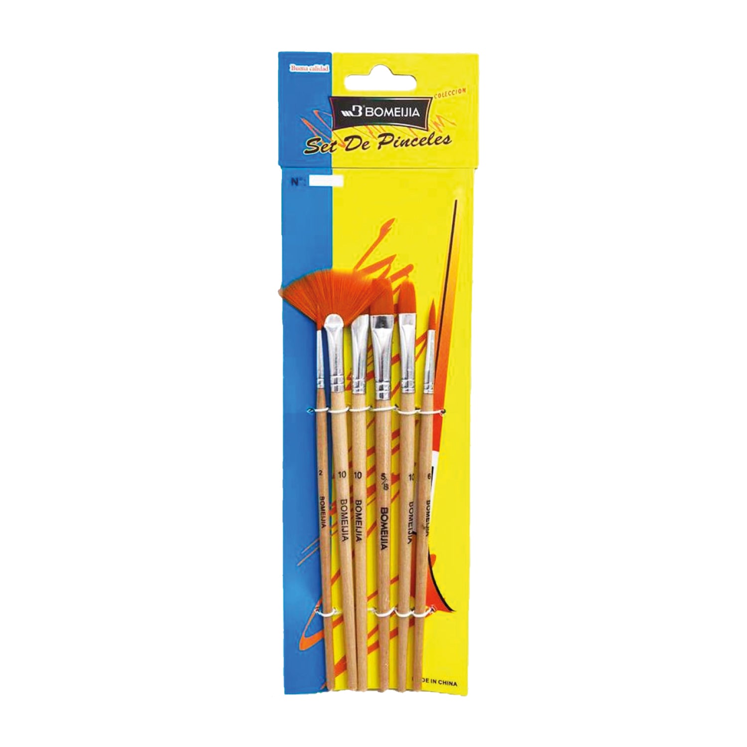 JOLLY JOLLY Set De Pinceles Triangulares NEON, 6 Unidades, 6