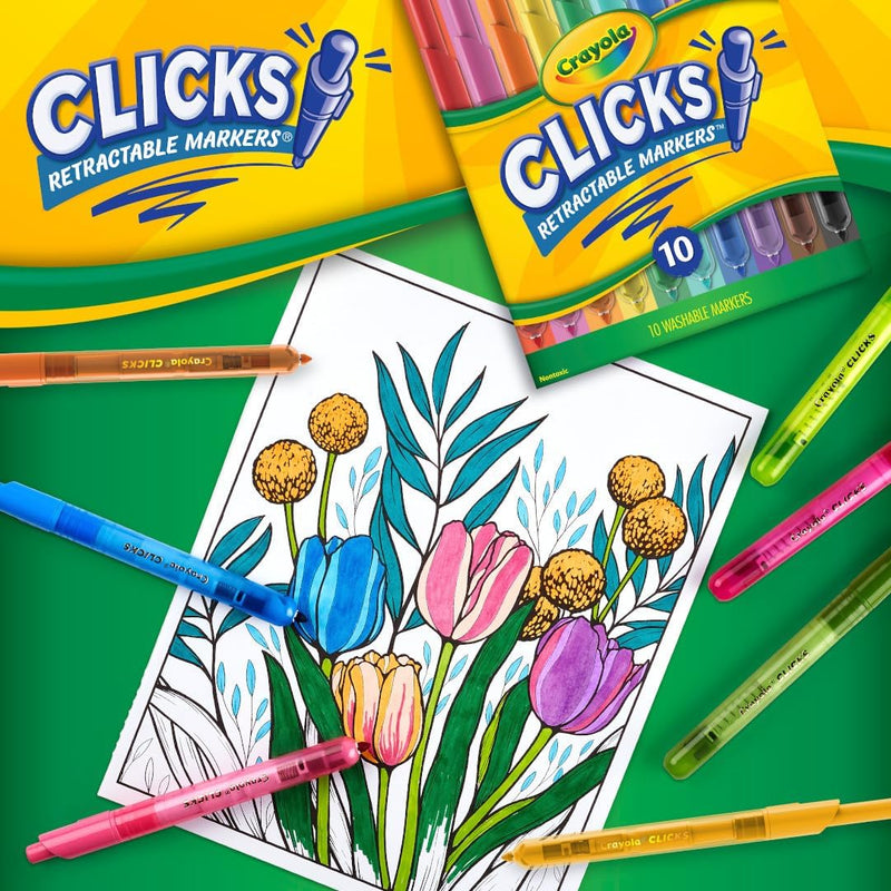 Plumones Click Retractical Basicos x10 Crayola