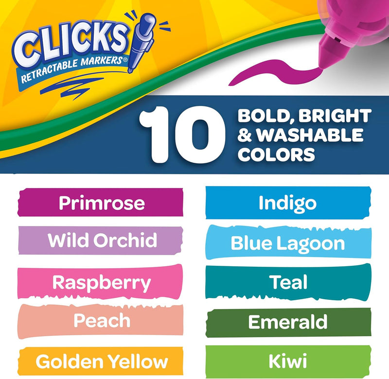 Plumones Click Retractical x10 Crayola