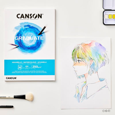 Block Graduate Aquarelle 20H. A3 250 gr. Canson