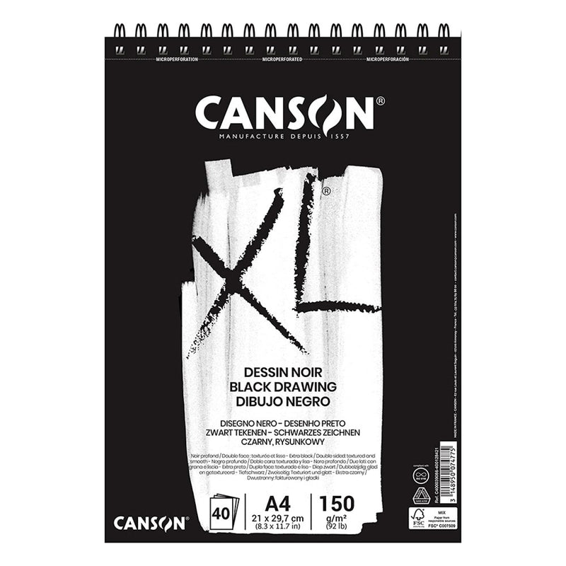 Block XL Black 40H. A4 150 gr. Canson