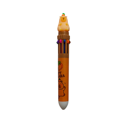 Bolígrafo Retráctil X10 Colores Capibara Importado