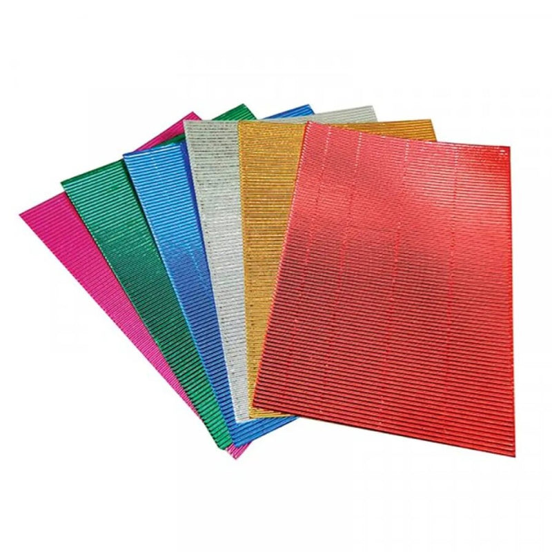 Cartulina Coarrugado Metálico 50x65 cm. Importado