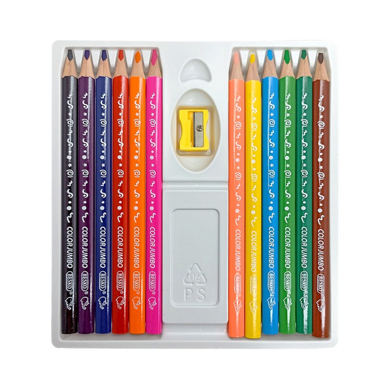 Colores X12 Jumbo Triangulares Besko