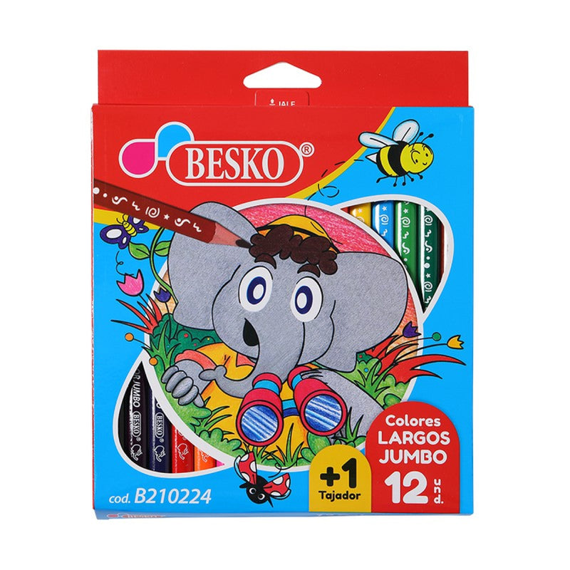 Colores X12 Jumbo Triangulares Besko
