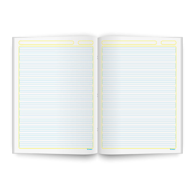 Cuaderno Escolar Triple Reglón Marco Amarillo Verqui