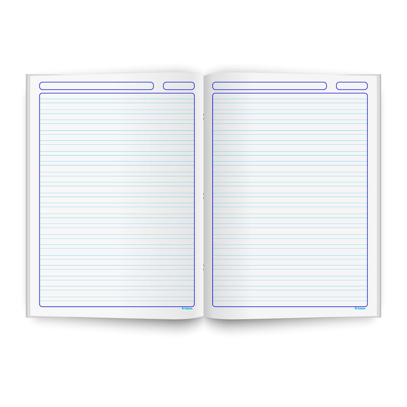 Cuaderno Escolar Doble Línea Marco Azul Verqui
