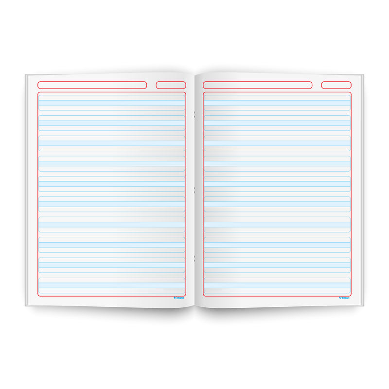 Cuaderno Escolar Triple Max con Sombra Marco Rojo Verqui