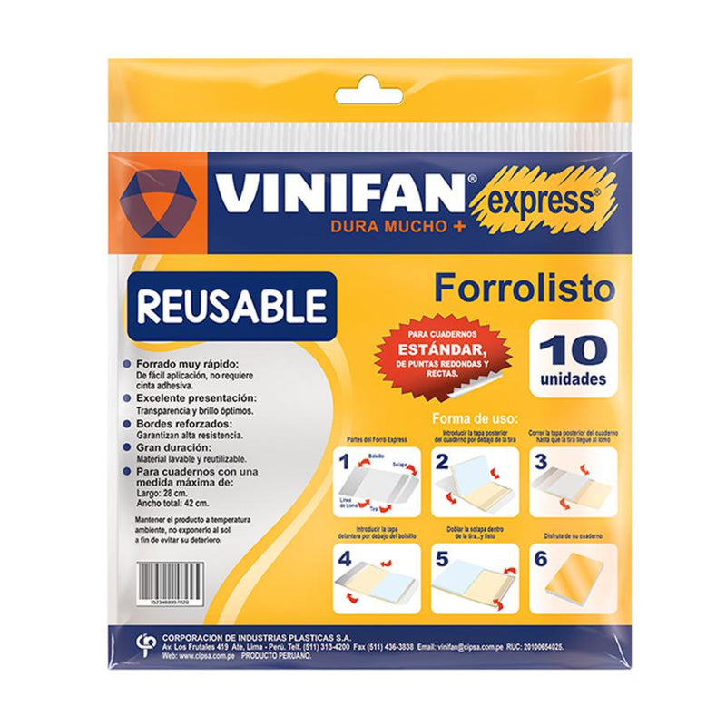 Forro Fácil Express Cristal X10 Vinifan