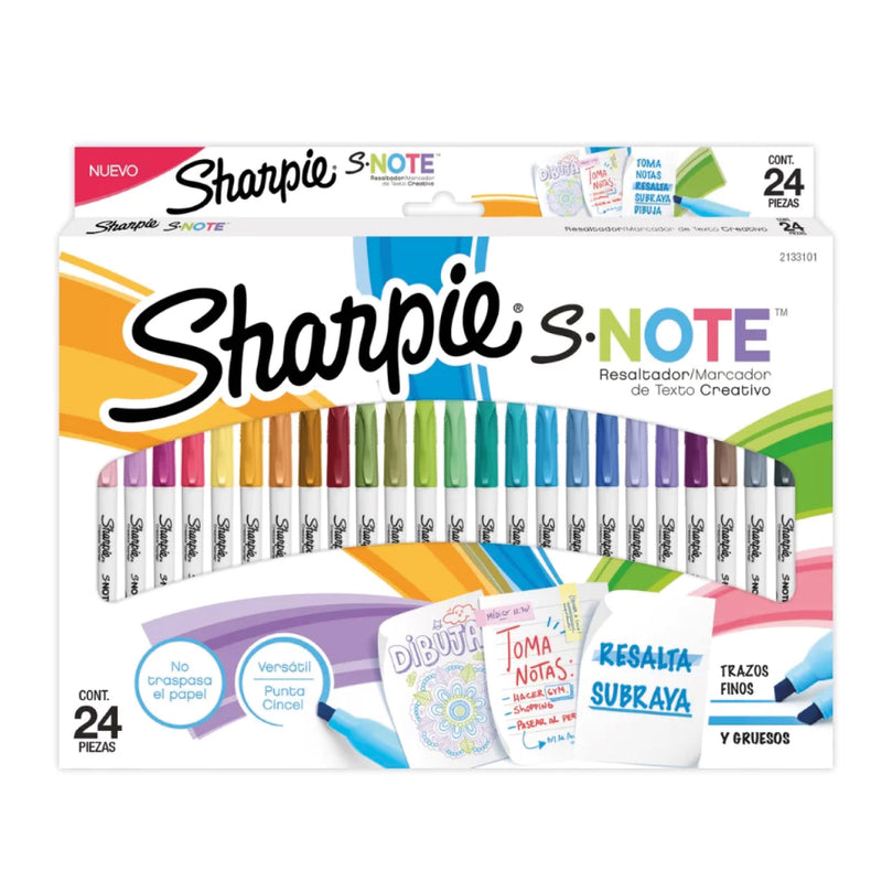 Resaltador Note Blister X24 Pastel Sharpie