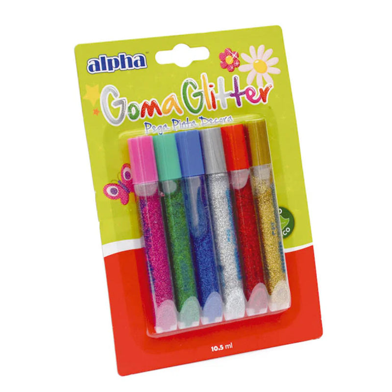 Goma Escarchada X6 Colores Alpha