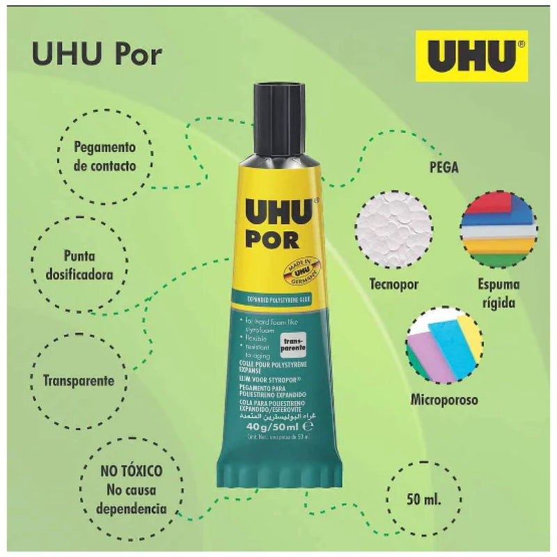 Pegamento para Tecnopor X50 ml. Uhu