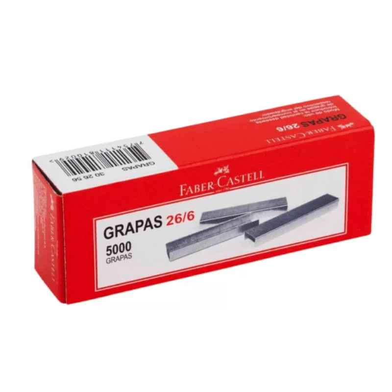 Grapas 26/6 Caja X5000 Faber Castell