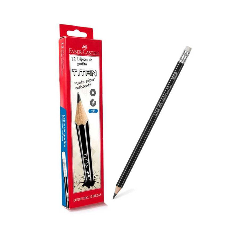 Lápiz 2B C/Borrador Titán Faber Castell