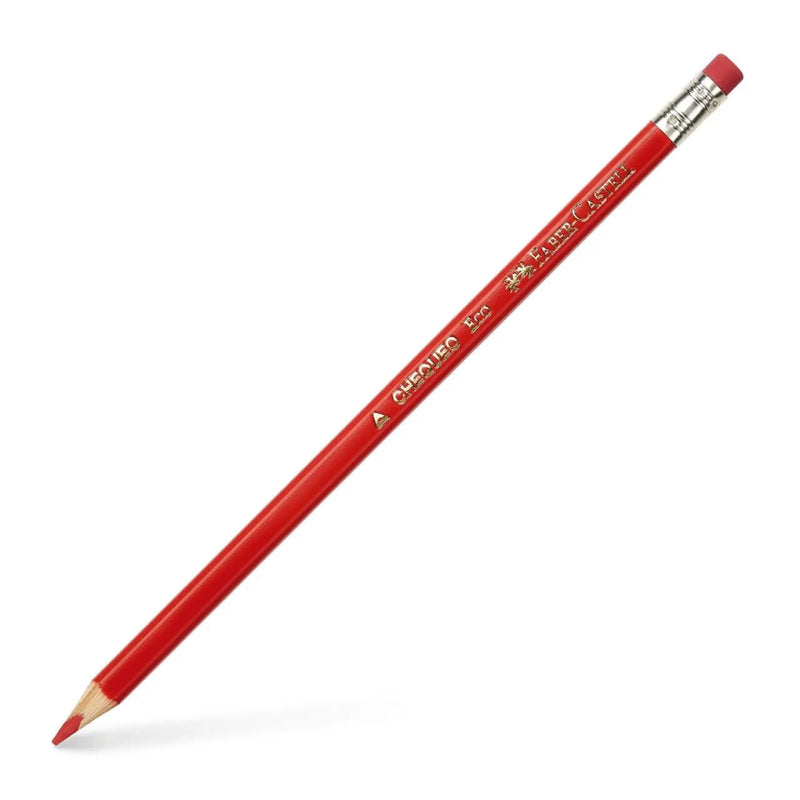 Lápiz Chequeo Rojo C/Borrador Faber Castell