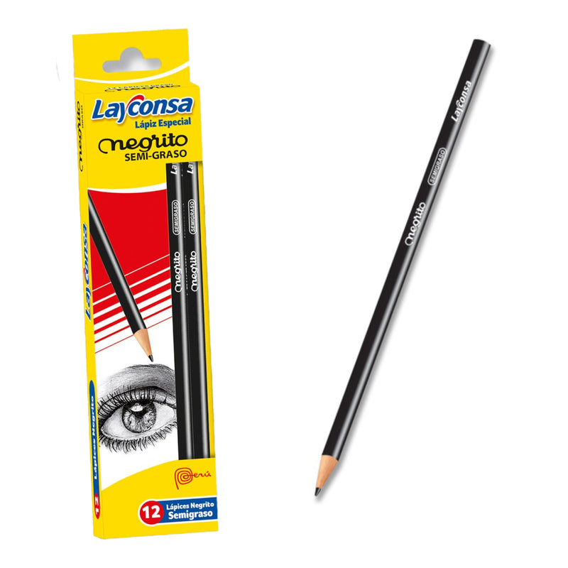 Lápiz Negrito Semi Graso Layconsa