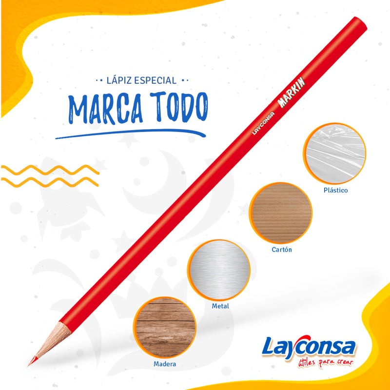 Lápiz Markin Rojo Layconsa