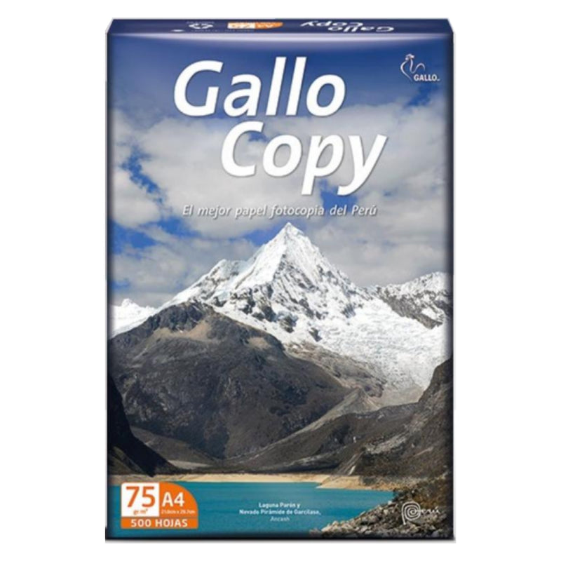 Papel Bond A4 75 Paquete X500 Gallo Copy