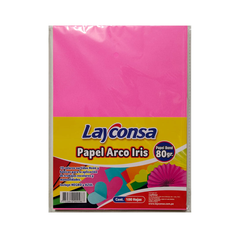 Papel Afiche 80gr. de Colores X100 Layconsa
