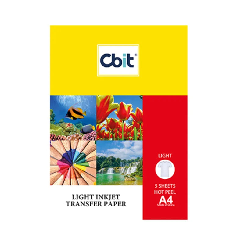 Papel Transfer A4 Prendas Color Claro A5 CBIT