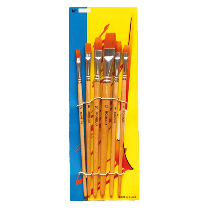 Juego Pinceles X6 Plano Corona