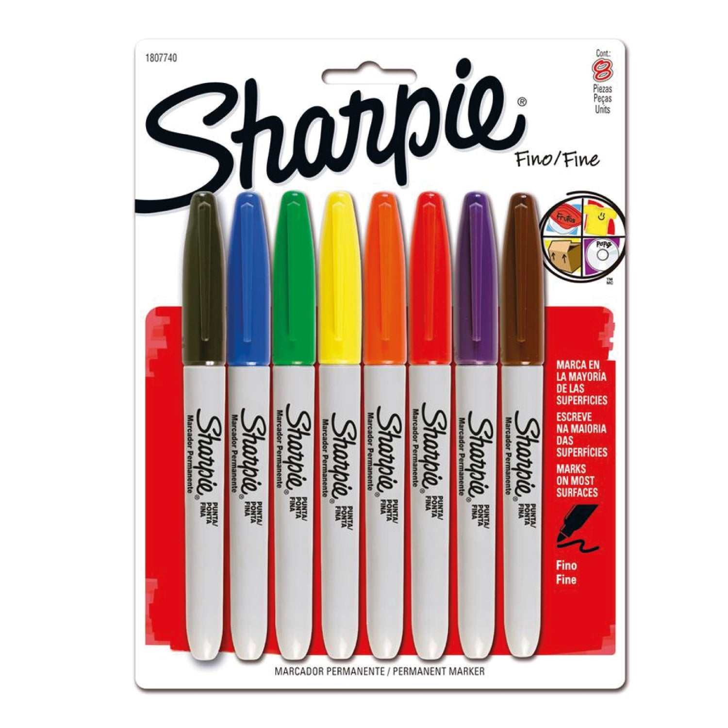 Plumón Permanente P/Fina Clásico X8 Sharpie – Verqui