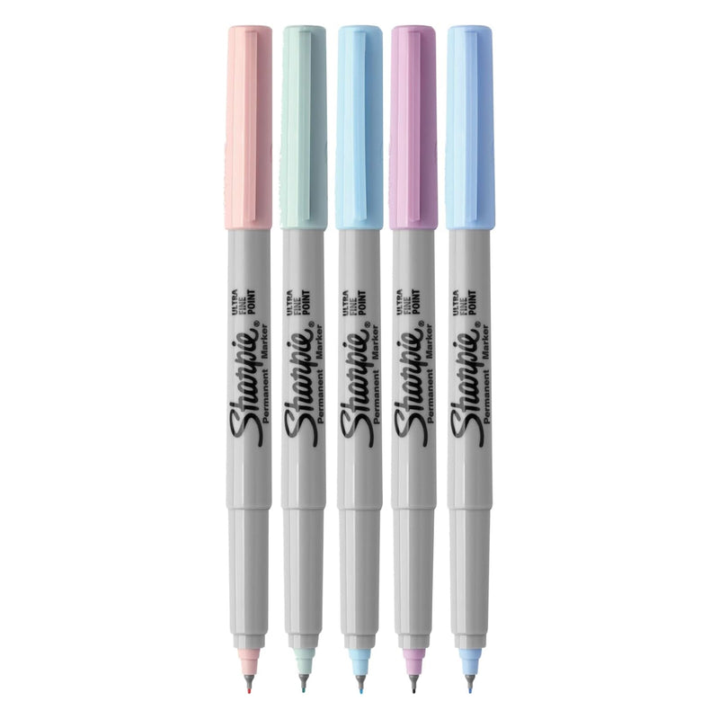 Plumón Permanente P/Ultra Fina Colores Místicos X5 Sharpie