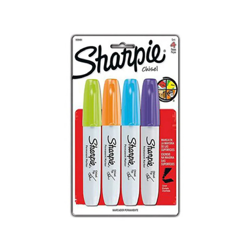 Plumón Permanente P/Biselada Chisel Fashion X4 Sharpie