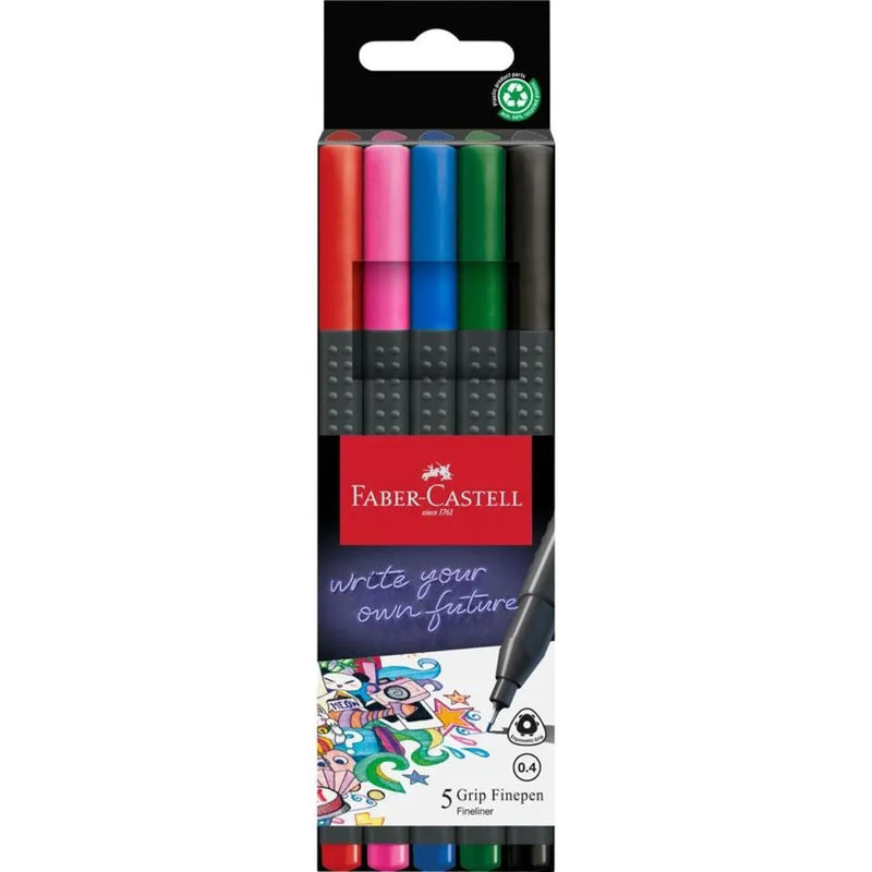 Plumón Grip Finepen X5 Faber Castell