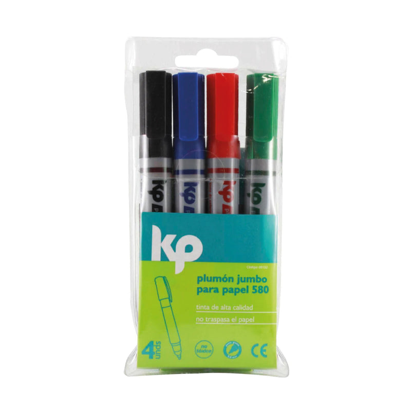 Plumón para Papel Estuche X4 KP
