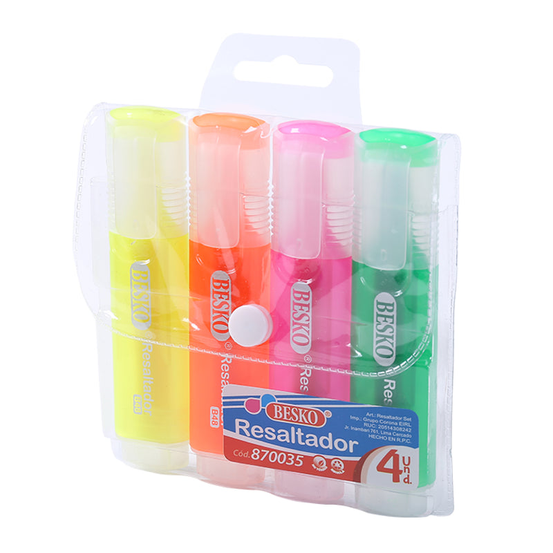 Resaltador Set X4 Besko