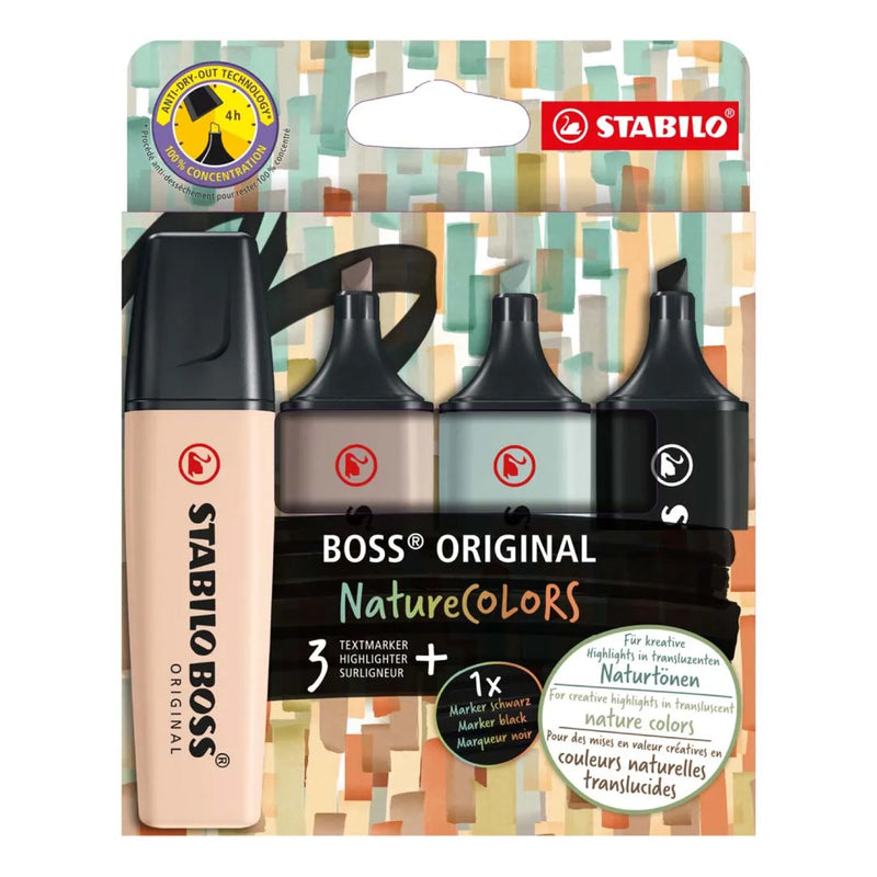 Resaltador Boss Nature + 1 Marker Black Frío Stabilo
