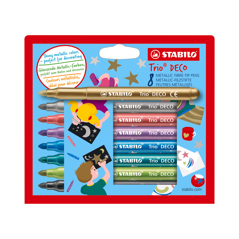 Plumones Metalicos Stabilo Trio Deco X8