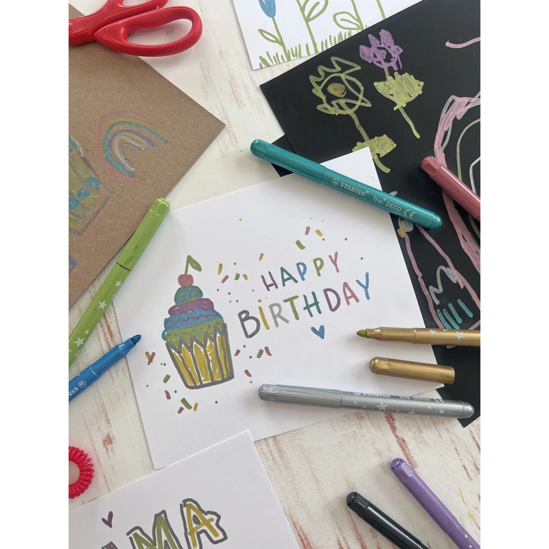 Plumones Metalicos Stabilo Trio Deco X8