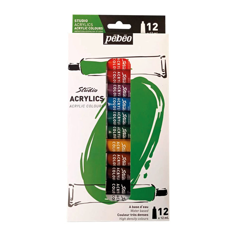 Set Acrílicos X12 12 Ml. Pebeo