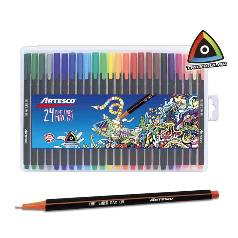 Plumón Fine Liner Triangulares X24 Artesco