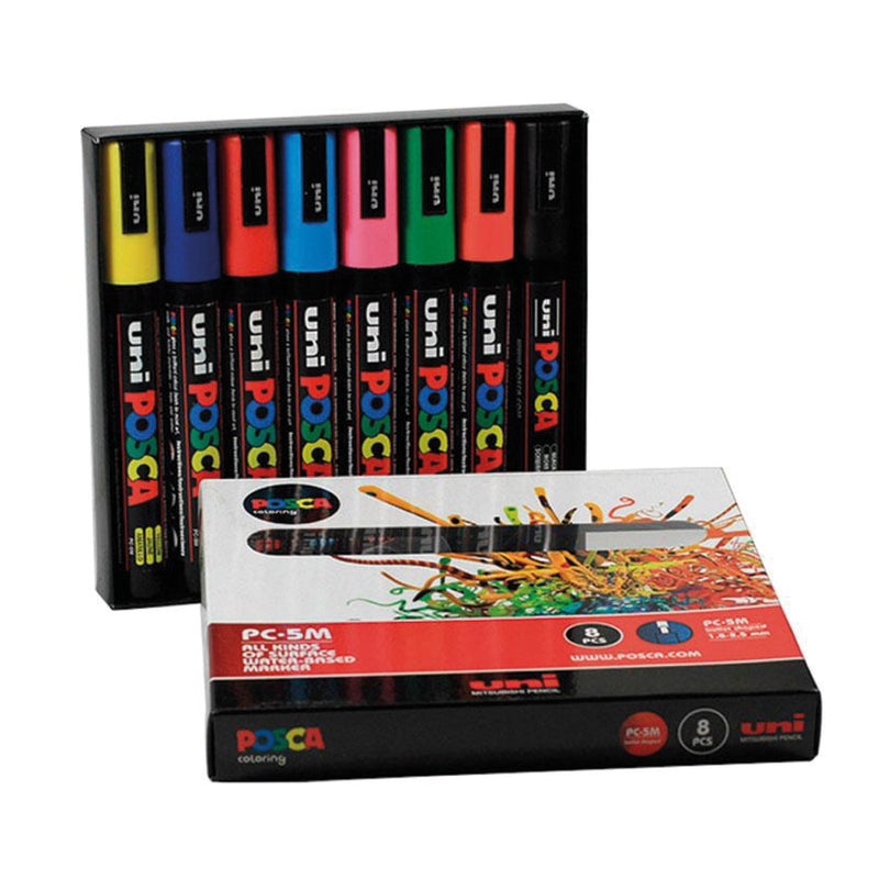 Marcador PC-5M Set X8 Básico Posca