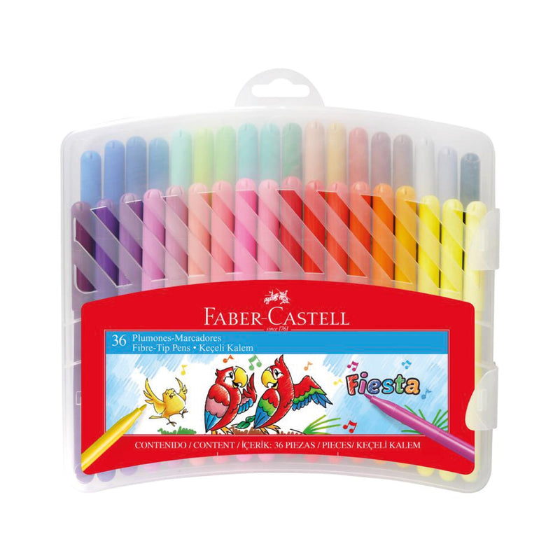 Plumones Delgados 45X36 Estuche Rígido Faber Castell
