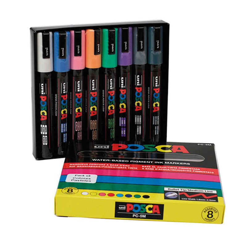 Marcador PC-5M Set X8 Pastel Posca
