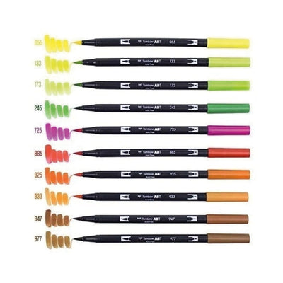 Plumón Dual Brush Citrus Set X10 Tombow