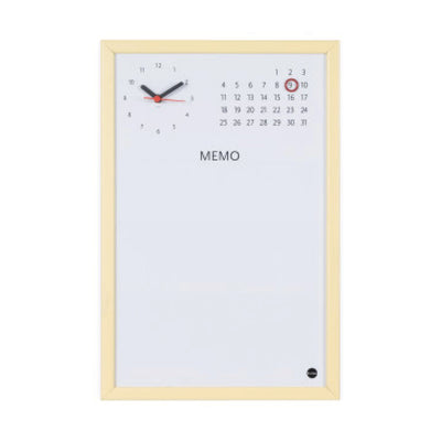 Pizarra Acrílica Magnética C/Reloj Amarilla 30X45 Bi-Office
