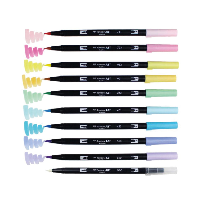 Plumón Dual Brush Pastel Set X10 Tombow