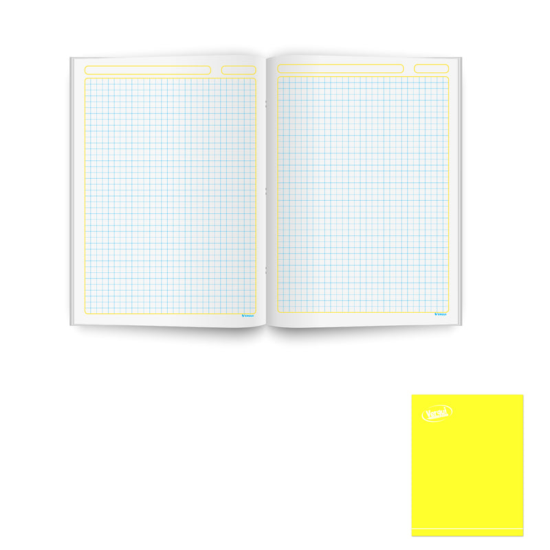 Cuaderno Escolar Cuadriculado Marco de Color
