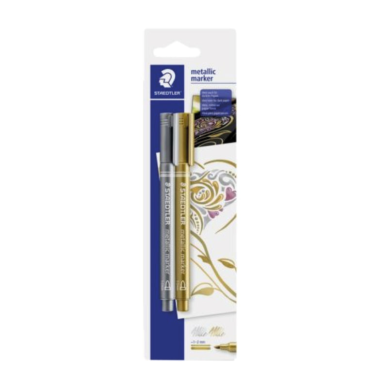 Plumón Marcadores Metálicos Estuche X2 Staedtler